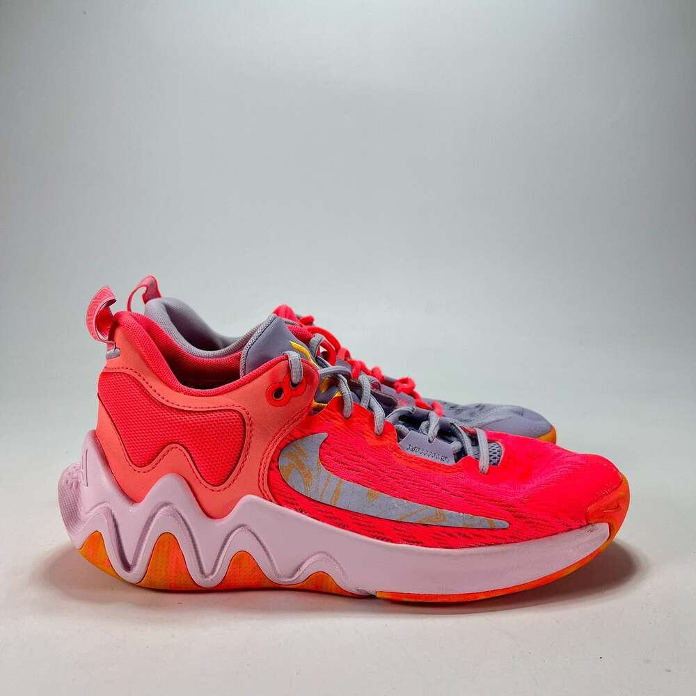 Nike Giannis Immortality 2 GS Hot Punch Laser Orange Mismatched Youth Size 6.5Y